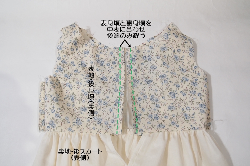 裏地付きワンピースの縫製手順 | Atelier GiGi のソーイング・ノート