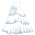 真っ白なウェディングドレス
