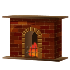 レンガの暖炉