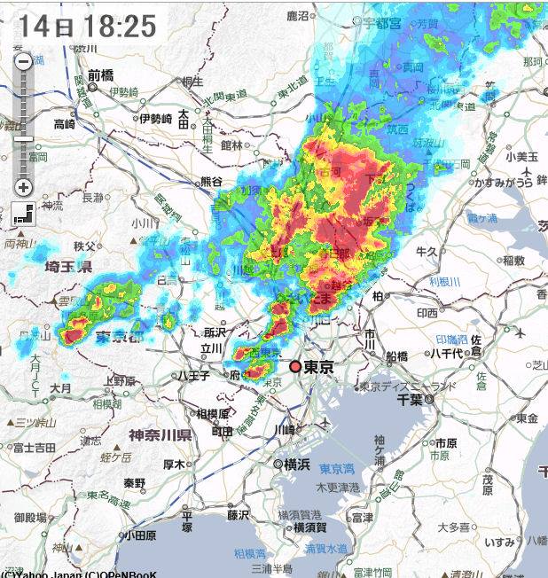 雨雲 レーダー 横浜