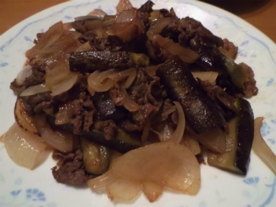 ８．１７牛肉と野菜の炒め物